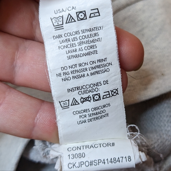 Calvin Klein Jeans Gray Hoodie Sweatshirt Size L 🌫️🖤 - Picture 10 of 12